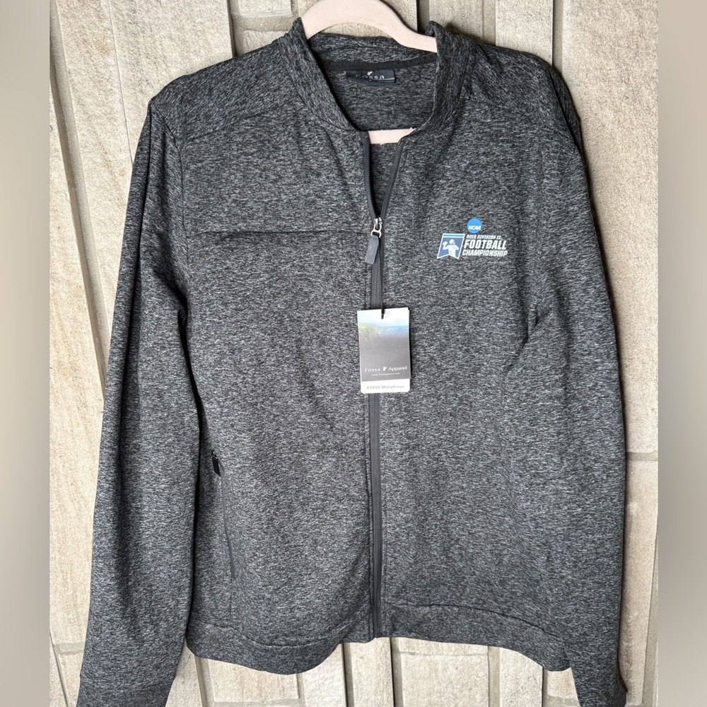 Grey quarter zip. Football logo. Brand New with tags.